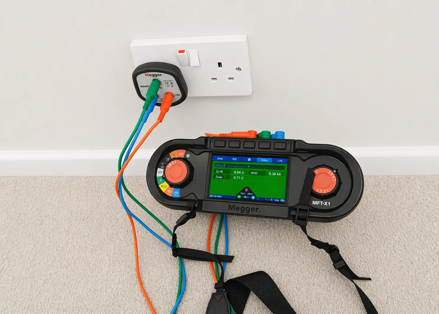 Emergency electrician working at night